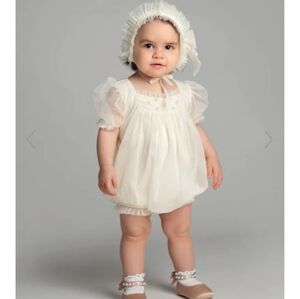 Bella Buttermilk Tulle Romper